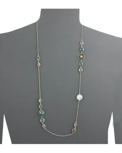34" Semi Precious Station Necklace
