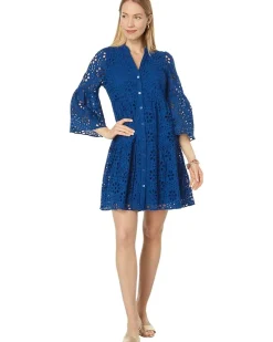 3/4 Sleeve Hazelanne Eyelet Dress