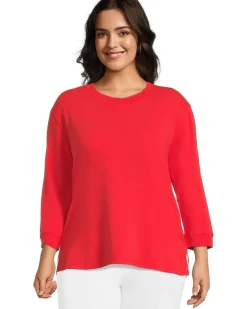 3/4 Sleeve Hi-Lo Tunic with Side Slits