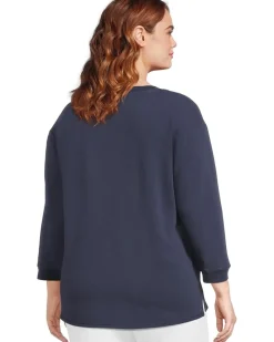 3/4 Sleeve Hi-Lo Tunic with Side Slits
