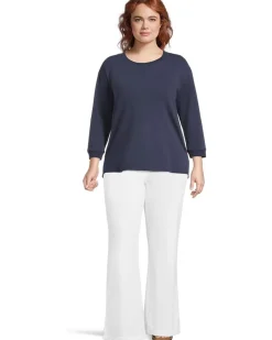 3/4 Sleeve Hi-Lo Tunic with Side Slits