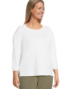 3/4 Sleeve Hi-Lo Tunic with Side Slits