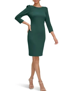 3/4 Sleeve Round Neck Sheath