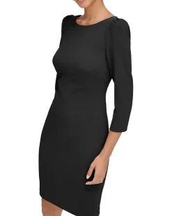 3/4 Sleeve Round Neck Sheath