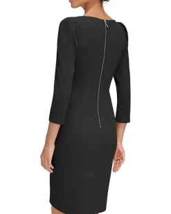 3/4 Sleeve Round Neck Sheath