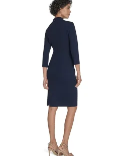 3/4 Sleeve V-Neck Sheath