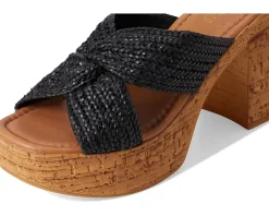 Adorned Raffia Slide Sandal