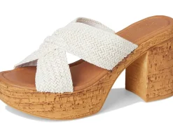 Adorned Raffia Slide Sandal