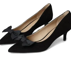 Adrienne Bow-Trim Suede Pumps