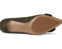 Adrienne Bow-Trim Suede Pumps