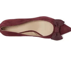 Adrienne Bow-Trim Suede Pumps
