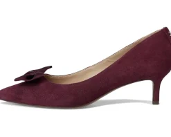 Adrienne Bow-Trim Suede Pumps