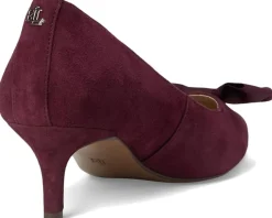 Adrienne Bow-Trim Suede Pumps