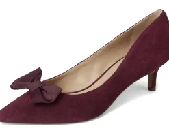 Adrienne Bow-Trim Suede Pumps
