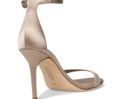 Allie Pave-Buckle Satin Sandals
