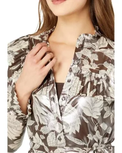 Alyvia Ruffle Detail Mini Shirtdress