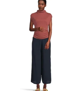 Amara Mock Neck Power Shoulder Top