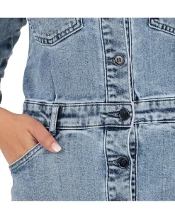 Arlington - Button Front Dress w/ A-Line Skirt & Waistband