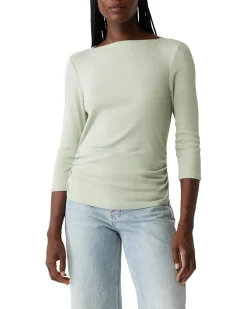 Asha 3/4 Sleeve Straight Neck Top