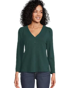 Ashby Isles Placket Puff Sleeve Top