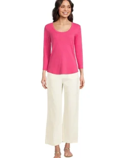 Ashby Isles Rib 3/4 Sleeve Scoop