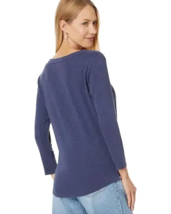 Ashby Isles Rib 3/4 Sleeve Scoop