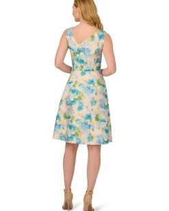 Asymmetrical Jacquard Midi Dress