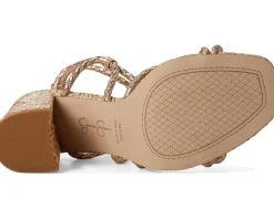 Azimma Braided Block Heel Sandals