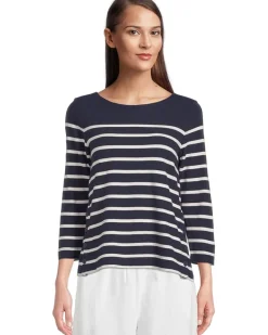 Bahama Bliss Stripe 3/4 Sleeve Top