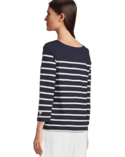 Bahama Bliss Stripe 3/4 Sleeve Top