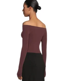 Ballet Off-Shoulder Bodysuit With Thumb Hole