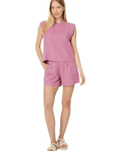 Bateau-Neck Tank in 100% Linen