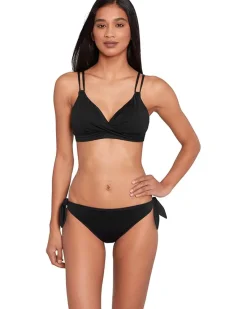 Beach Club Solid Double Strap Twist Underwire Bra