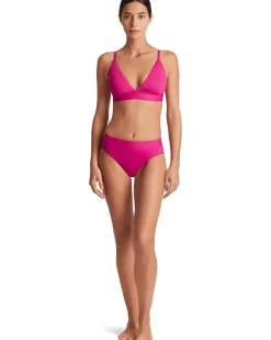 Beach Club Solids Triangle V-Neck Bikini Top