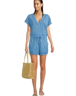 Beach Date V Neck Romper Cover-Up