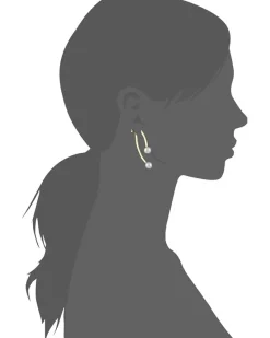 Bead Front/Back Hoop Earrings