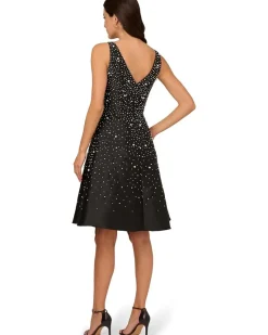 Bead Taffeta Midi Dress