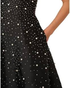 Bead Taffeta Midi Dress