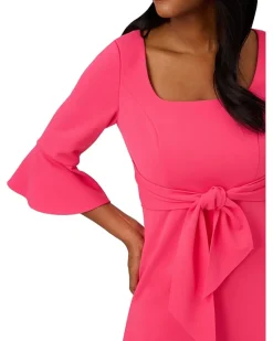 Bell Sleeve Tie Front Dress