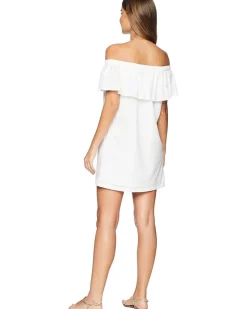 Belle-Air Off the Shoulder Ruffle Dress Cover-Up