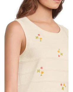 Bianca Crew Tank Embroidered