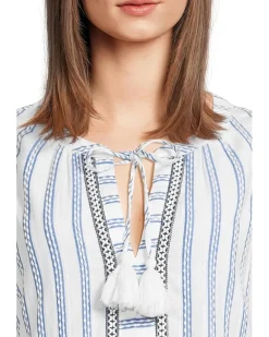 Bonita Strip Sleeveless Tiered Dress