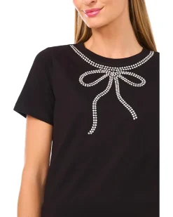 Bow Gem Trim T-shirt