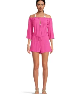 Breezy Basics Off The Shoulder Romper Cover-Up