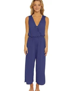 Breezy Basics Wrap Front Jumpsuit Cover-Up