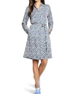 Brushstrokes Long Sleeve Devon Dress