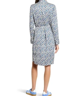 Brushstrokes Long Sleeve Devon Dress