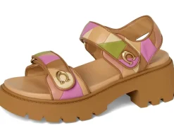 Brynn Platform Quilted Patchwork Leather Sandals