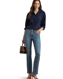 Buckle-Trim Cotton-Blend Shirt