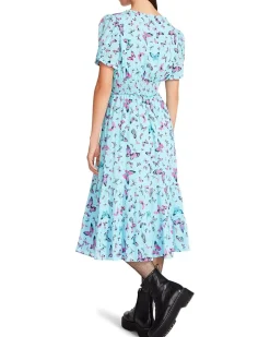 Butterfly Dance Cotton Voile Midi Dress